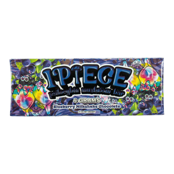 1 Piece Psilocybin Chocolate Bar | Blueberry Milkshake Flavor | 4g Magic Mushrooms