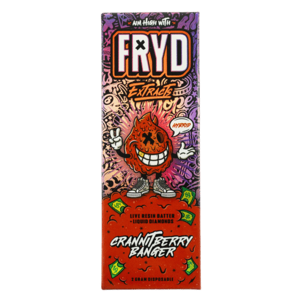 2 Gram Live Resin Disposable | Crannitberry Banger | Hybrid | Fryd Extracts