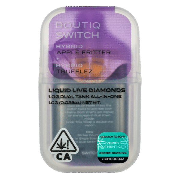 Boutiq Switch | Apple Fritter x Trufflez | 1g Dual Tank Disposable | Liquid Live Diamonds