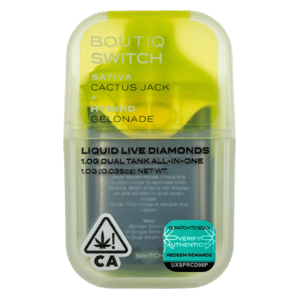 Boutiq Switch | Cactus Jack x Gelonade | 1g Dual Tank Disposable | Liquid Live Diamonds