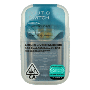 Boutiq Switch | Cherry Gas x White Gummy | 1g Dual Tank Disposable | Liquid Live Diamonds
