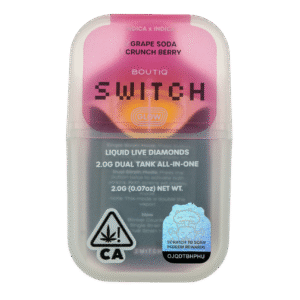 Boutique Switch Glow 2g Dual Tank Disposable | Grape Soda x Crunch Berry | Liquid Live Diamonds | Glow-in-the-Dark Vape