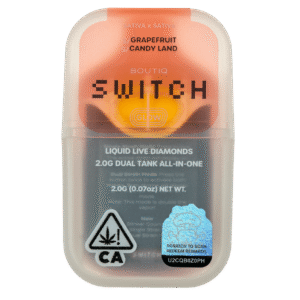 Boutique Switch Glow 2g Dual Tank Disposable | Grapefruit x Candy Land | Liquid Live Diamonds | Glow-in-the-Dark Vape