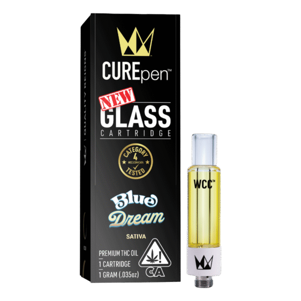 CUREpen Blue Dream 1g Glass Cartridge – Sativa | Premium THC Oil by West Coast Cure