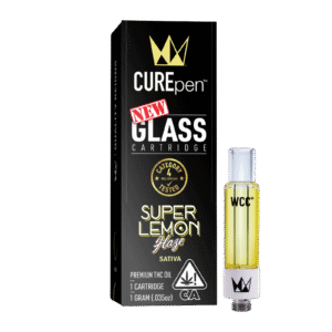 CUREpen Super Lemon Haze 1g Glass Cartridge – Sativa | Premium THC Oil by West Coast Cure