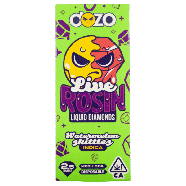 Dozo | Watermelon Skittlez | Live Rosin Liquid Diamond Disposable | Indica | 2.5g