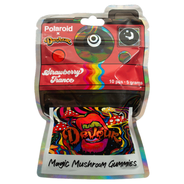 Polaroid x Devour | Strawberry Trance | Shroom Gummies | 5g