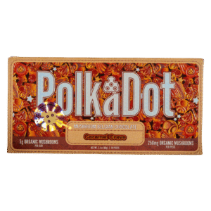 PolkaDot Caramel Crave | 5g Mushroom Belgian Chocolate Bar | 250mg Per Piece