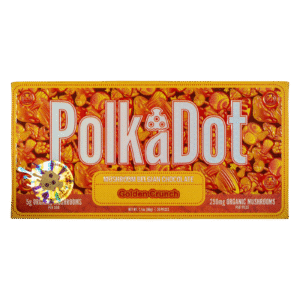 PolkaDot Golden Crunch | 5g Mushroom Belgian Chocolate Bar | 250mg Per Piece