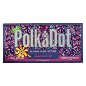 PolkaDot Midnight Magic (Vegan) | 5g Mushroom Belgian Chocolate Bar | 250mg Per Piece